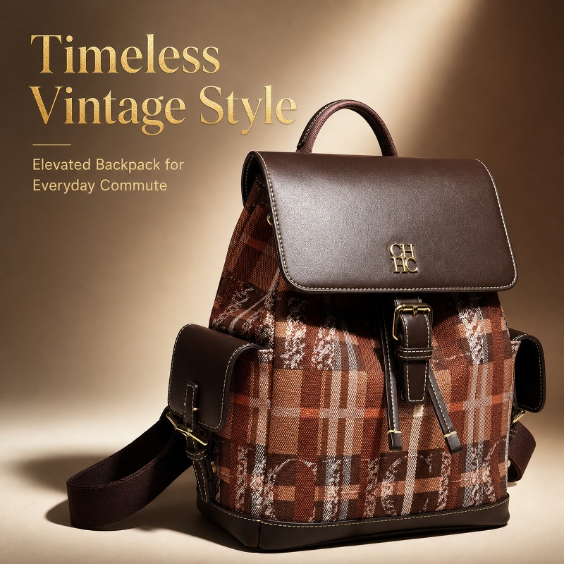 Luxury Bags Women - Zaino CHHC alla Moda con Blocchi